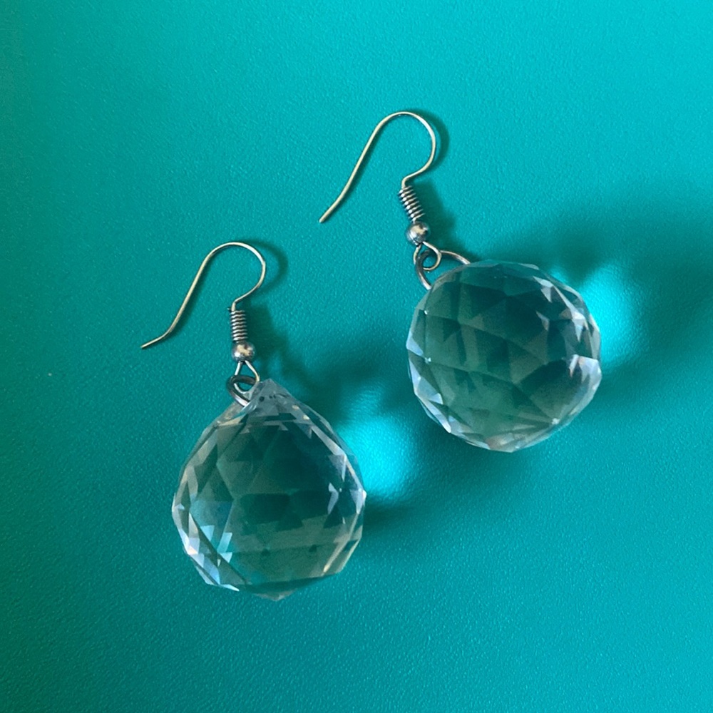 Handmade Crystal Ball Earrings